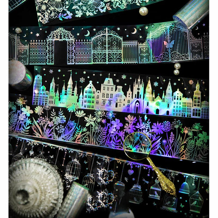 FREE TODAY: Fairytale Town Series Laser PET Tape Decorative Scrapbook Tape