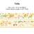 Retro Flowers Series Pet Tape Decorative Scrapbook Tape