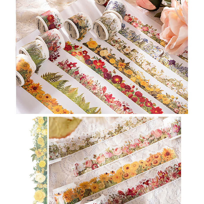 Flowers All The Way Series Washi Tape Decorative Scrapbook Tape