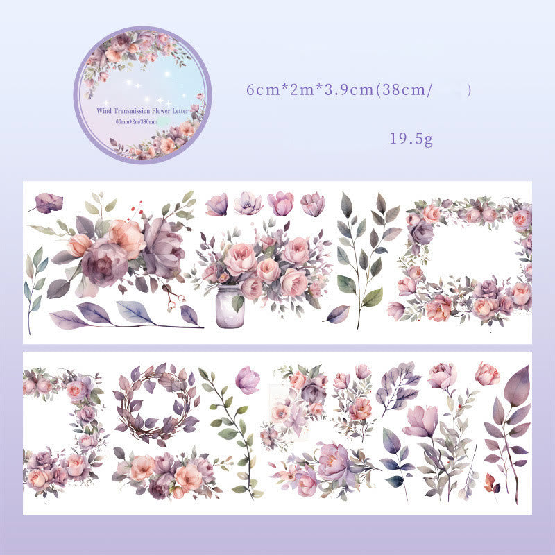 Wind Of Flowers Series Washi Tape Decorative Scrapbook Tape