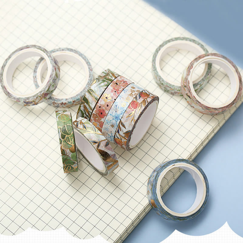 Blooming Flowers Series Washi Tape Set Decorative Scrapbook Tape