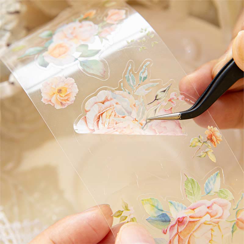 FREE TODAY: Flower Collection Series PET Tape Decorative Scrapbook Tape