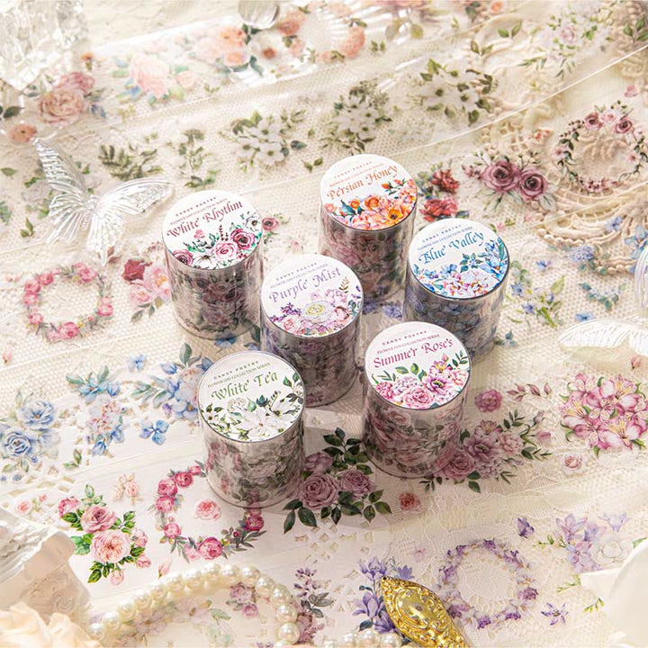 FREE TODAY: Flower Collection Series PET Tape Decorative Scrapbook Tape