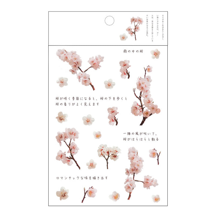 Translucent Romantic Flowers Series PET Sticker Set For Journal Decor