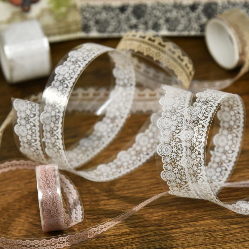 Sparkling Lace Series PET Tape Set Decorative Scrapbook Tape