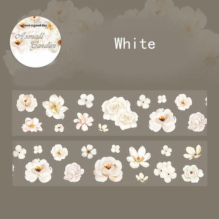 Flower Piece Series PET Tape Decorative Scrapbook Tape