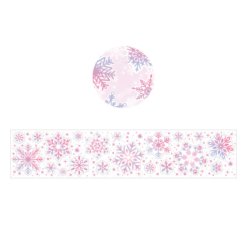 Snowflake Series Laser PET Tape Decorative Scrapbook Tape