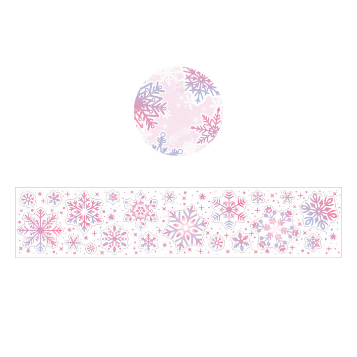 Snowflake Series Laser PET Tape Decorative Scrapbook Tape