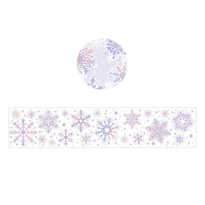 Snowflake Series Laser PET Tape Decorative Scrapbook Tape