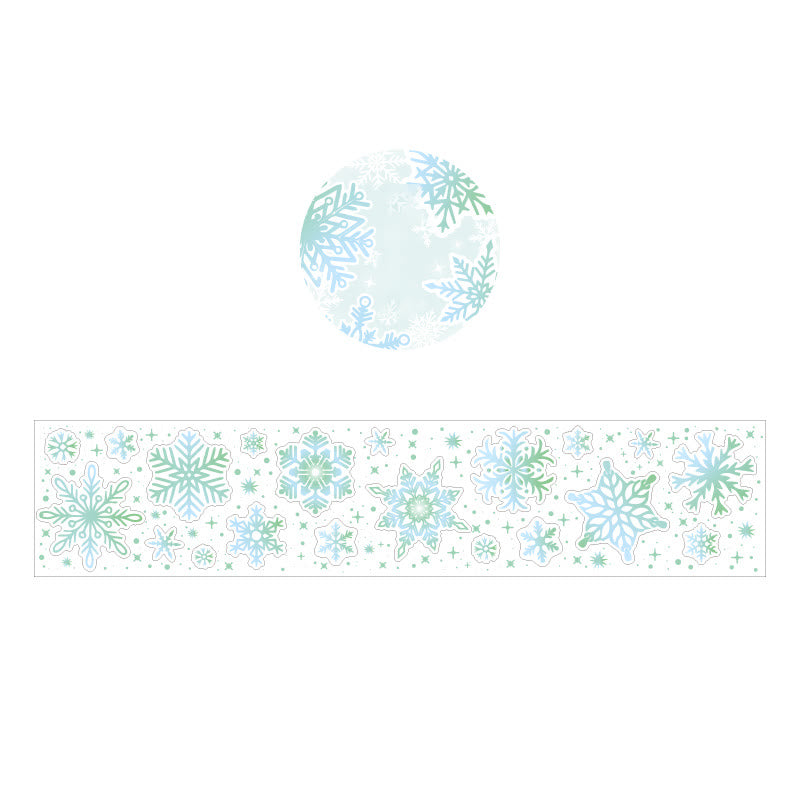 Snowflake Series Laser PET Tape Decorative Scrapbook Tape