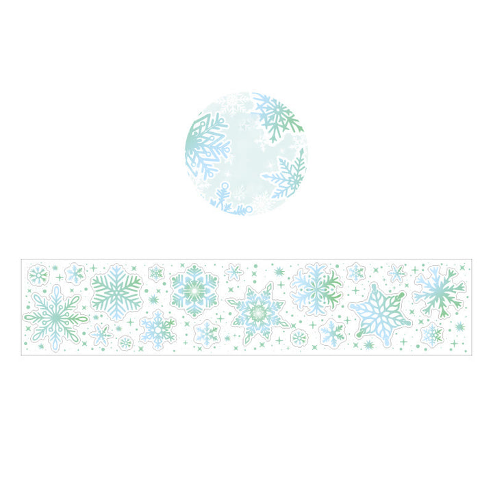 Snowflake Series Laser PET Tape Decorative Scrapbook Tape