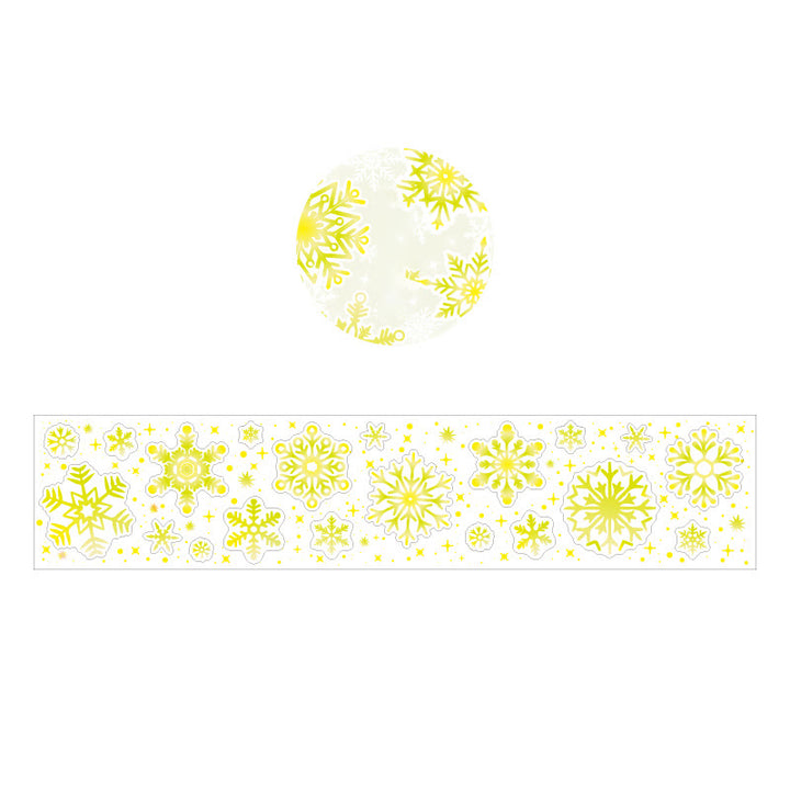 Snowflake Series Laser PET Tape Decorative Scrapbook Tape