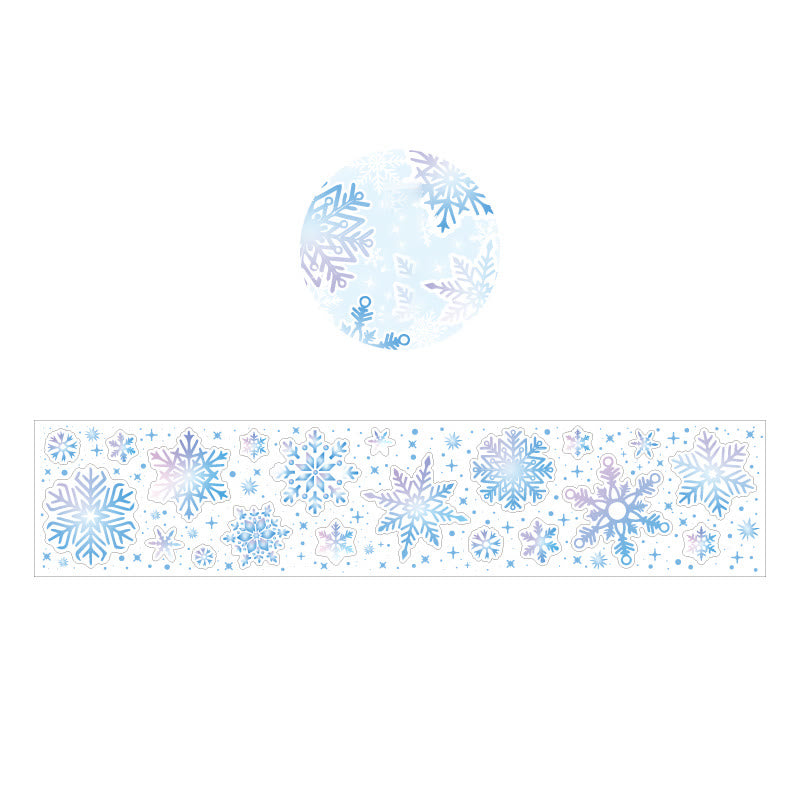 Snowflake Series Laser PET Tape Decorative Scrapbook Tape