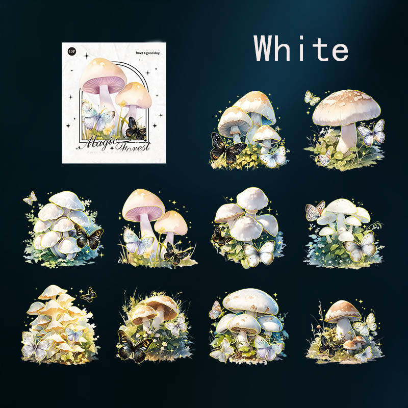 Magic Forest Series Mushroom PET Sticker For Journal Decor