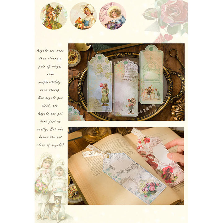 FREE TODAY: Angels' Letter Series Shaped Bookmark Collage Card Decorative Paper