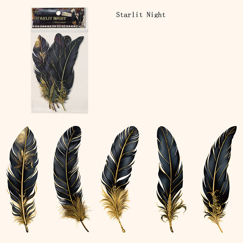 FREE TODAY: Ancient Forest Feather Series Sticker For Diy Journal Decor