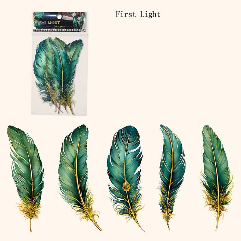 FREE TODAY: Ancient Forest Feather Series Sticker For Diy Journal Decor