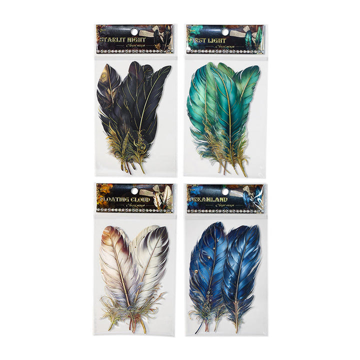 FREE TODAY: Ancient Forest Feather Series Sticker For Diy Journal Decor