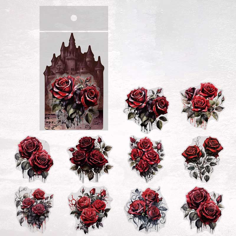 FREE TODAY: The Shadow Rose Series Sticker For DIY Journal Decor