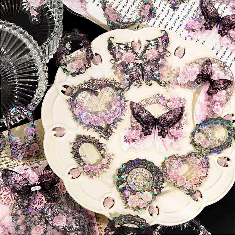 Lace Dream Series PET Sticker For DIY Journal Decor