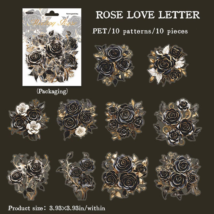 FREE TODAY: Date Rose Series PET Sticker For DIY Journal Decor