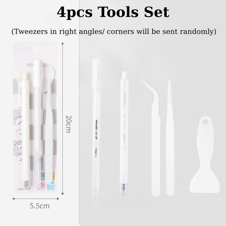 FREE TODAY: 4pcs Tools Set For Crafts Journal Knife Glue Pen Kits