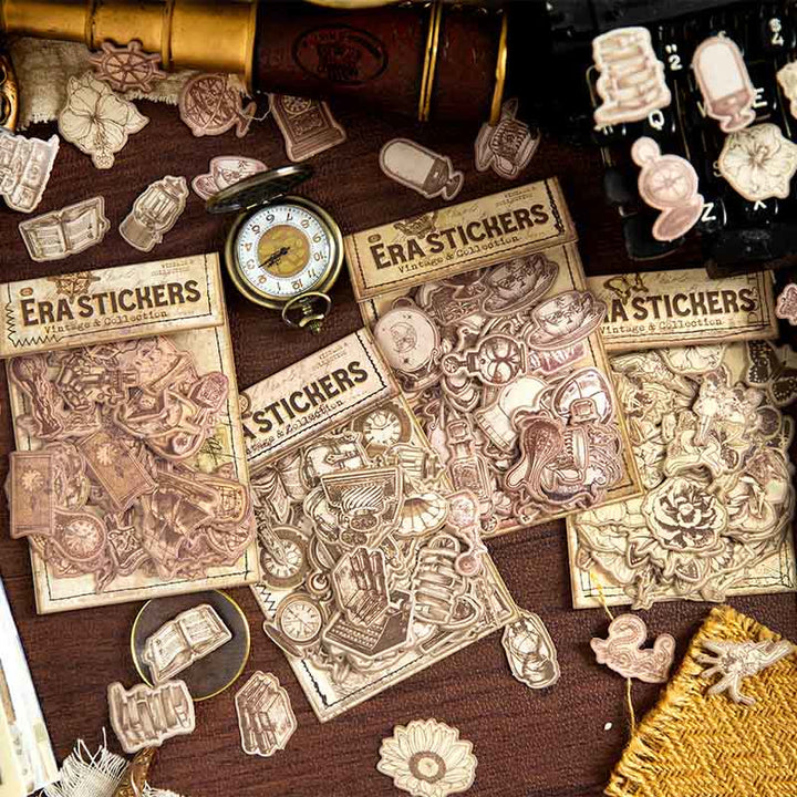 FREE TODAY: 100Pcs Retro Old Time Objects Sticker for Scrapbook Journaling