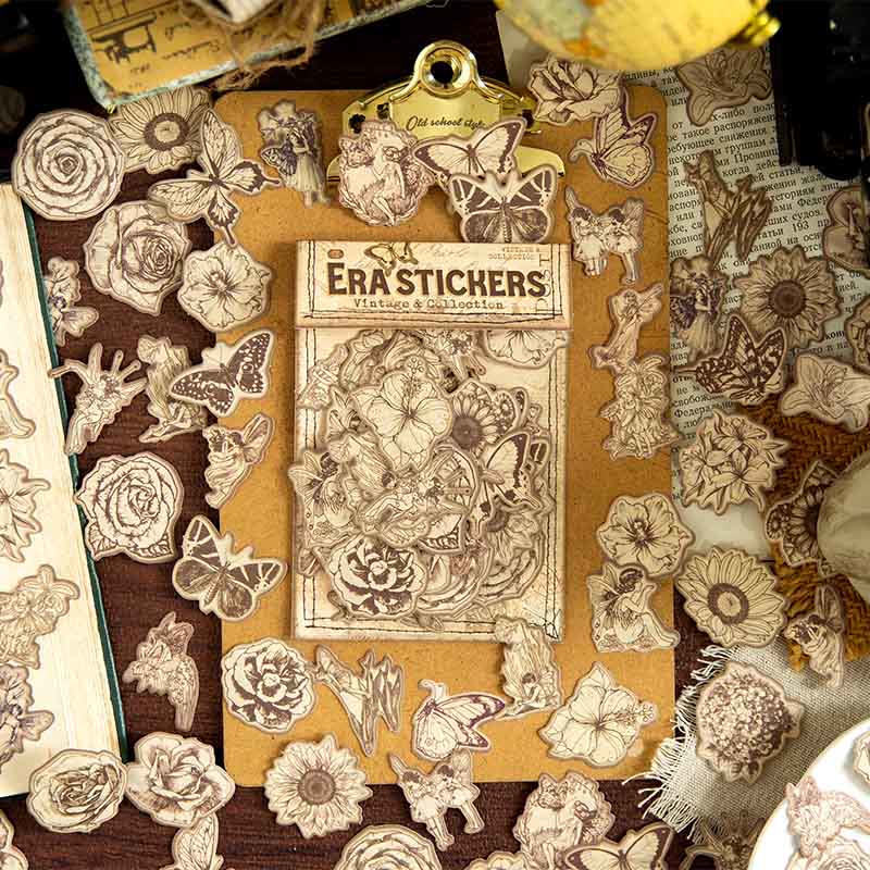 FREE TODAY: 100Pcs Retro Old Time Objects Sticker for Scrapbook Journaling