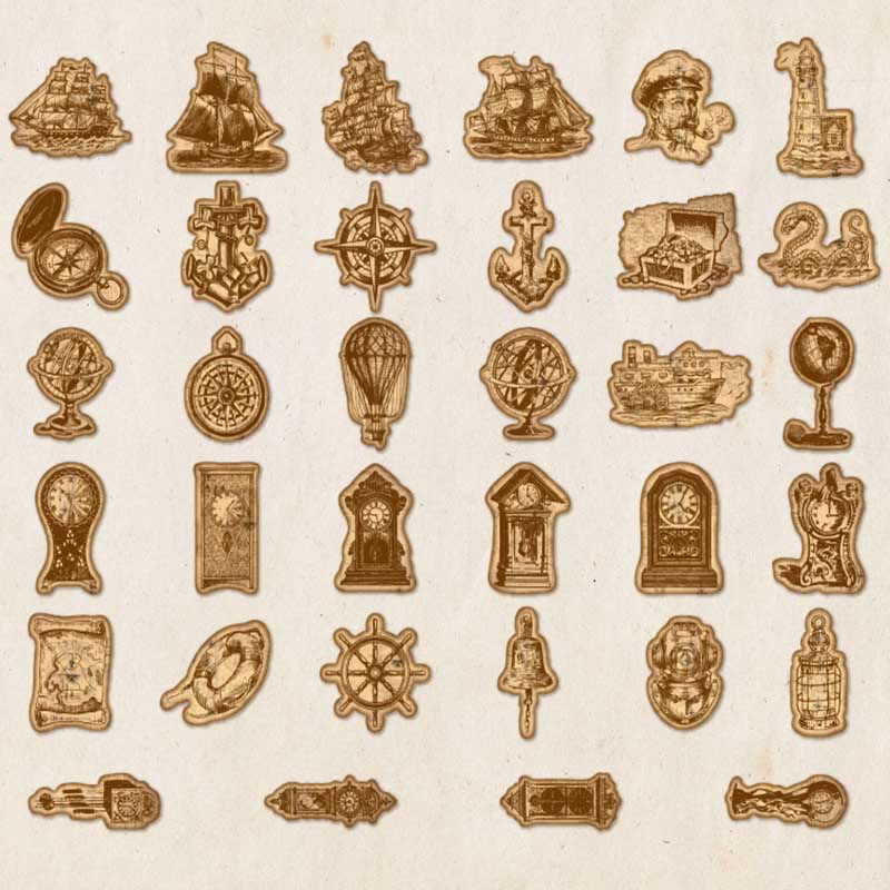 FREE TODAY: 100Pcs Retro Old Time Objects Sticker for Scrapbook Journaling