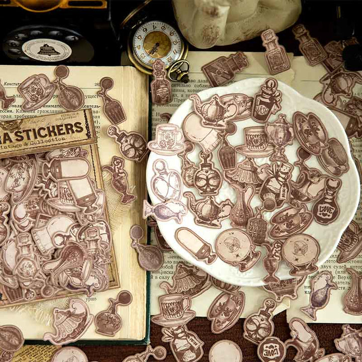 FREE TODAY: 100Pcs Retro Old Time Objects Sticker for Scrapbook Journaling