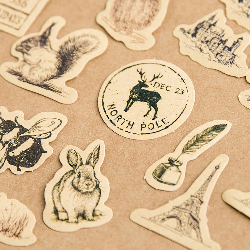 FREE TODAY: 46pcs Cute Animal Series Sticker For DIY Journal Decor