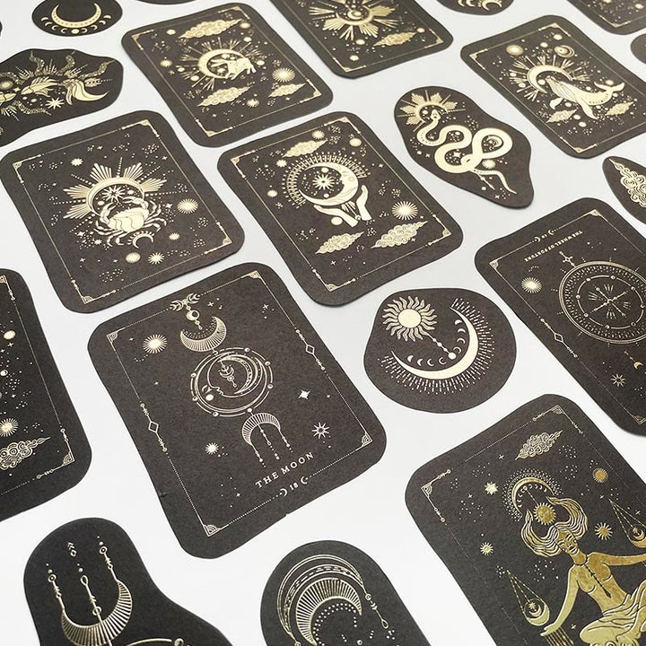 Constellation Girl Gold Stamping Series Sticker For DIY Journal Decor