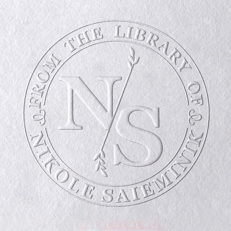 Personalized Embosser Stamp FROM THE LIBRARY OF Book Stamp