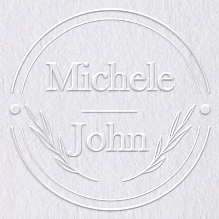 Customize Design Your Own Wedding Name Embosser Stamp