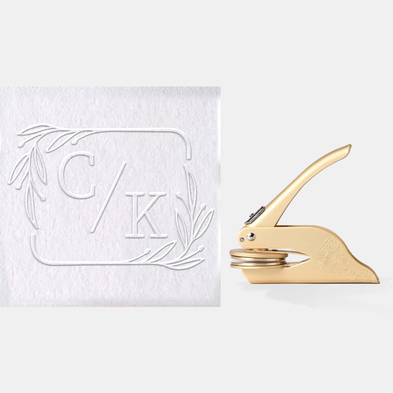 Custom Initial Wedding Embosser Stamp Wedding Invitation Embosser