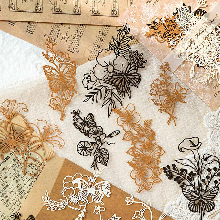 FREE TODAY: Flower Branches And Leaves Series Paper Decorative Journaling Paper