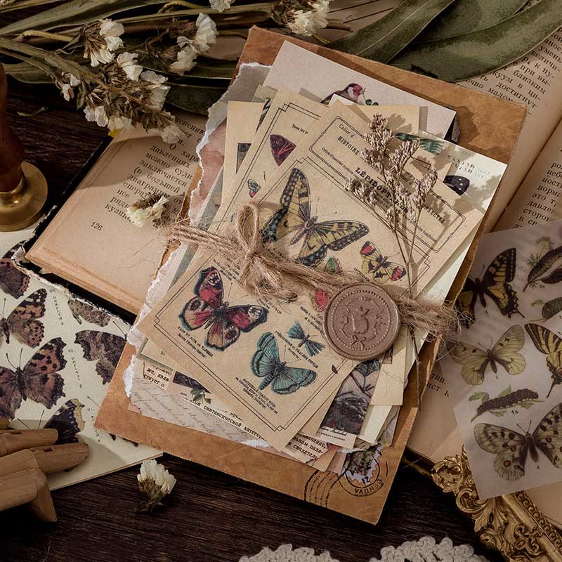 Vintage Memory Room Sticker Set Decorative Backing Paper