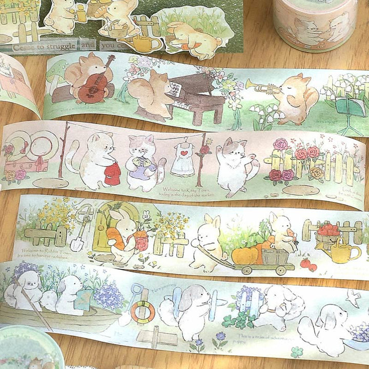 Decorative Cute Cartoon Animal Tape Retro DIY Scrapbook Decor