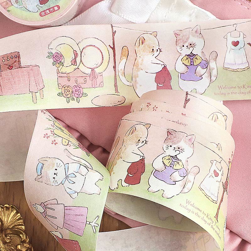 Decorative Cute Cartoon Animal Tape Retro DIY Scrapbook Decor