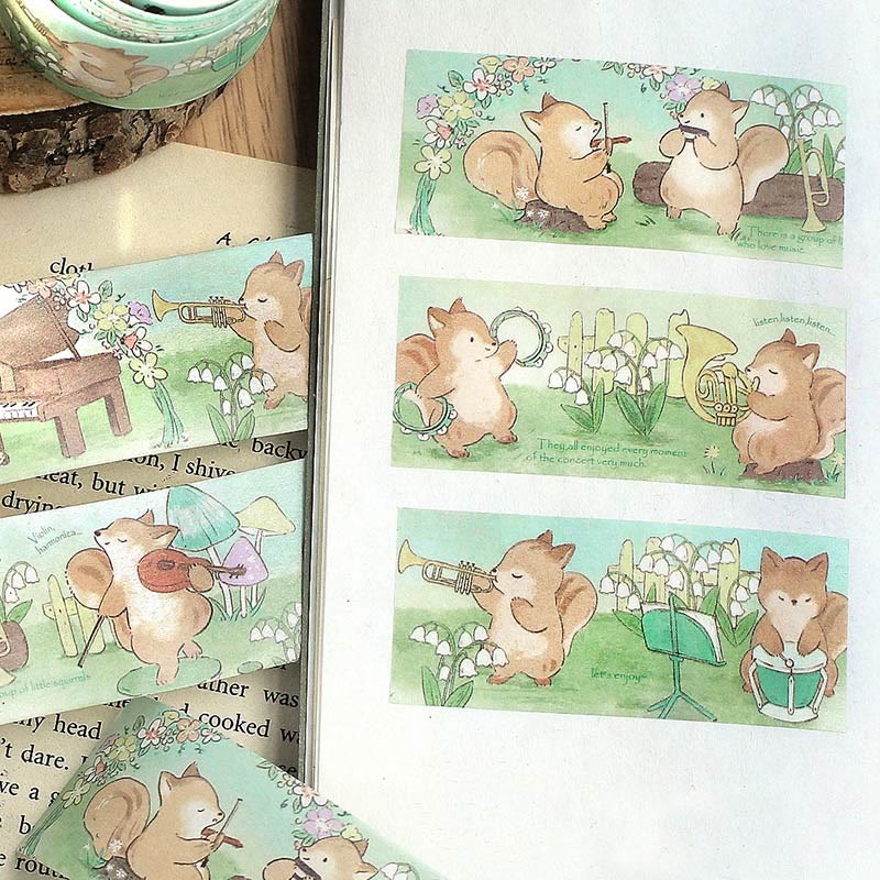 Decorative Cute Cartoon Animal Tape Retro DIY Scrapbook Decor