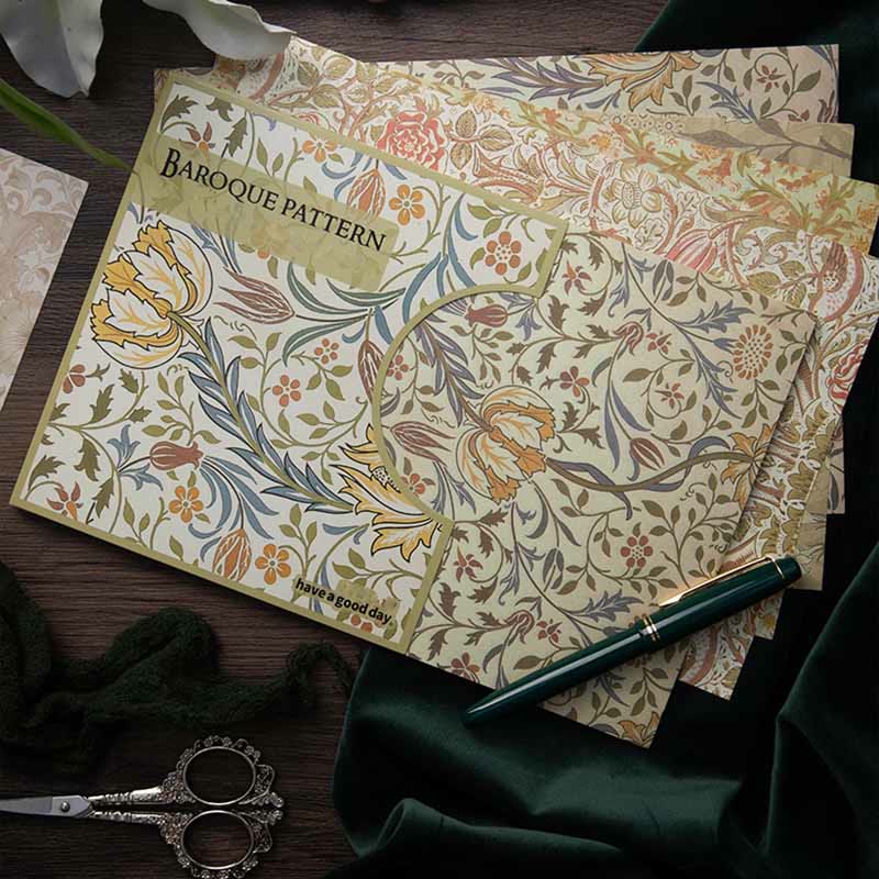 Vintage Paper Decorative Baroque Style Scrapbook Journaling Backing Paper