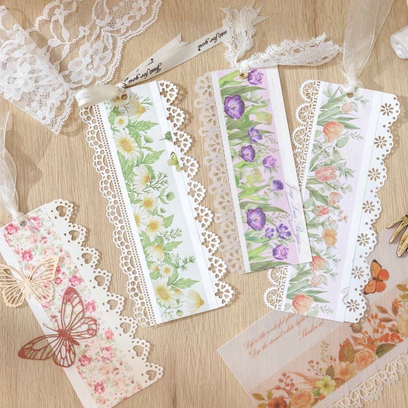 Vintage Paper Decorative Plant Lace Scrapbook Journaling Backing Paper