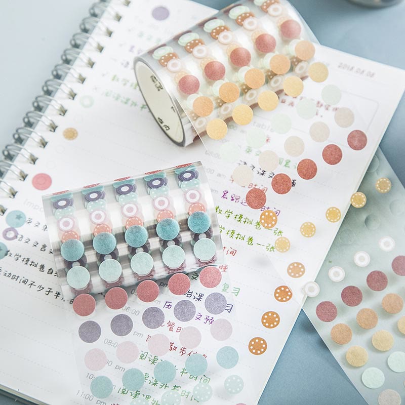 Colorful Round Dot Series Washi Tape Decorative Scrapbook Tape