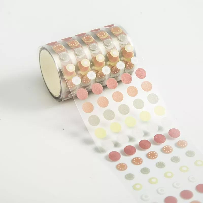 Colorful Round Dot Series Washi Tape Decorative Scrapbook Tape