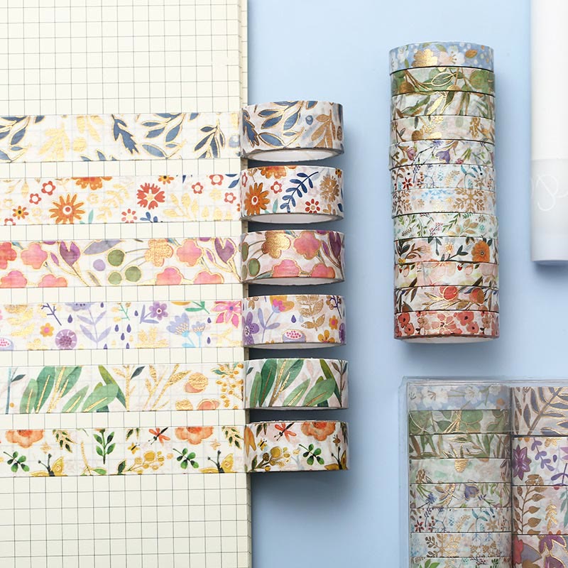 Blooming Flowers Series Washi Tape Set Decorative Scrapbook Tape