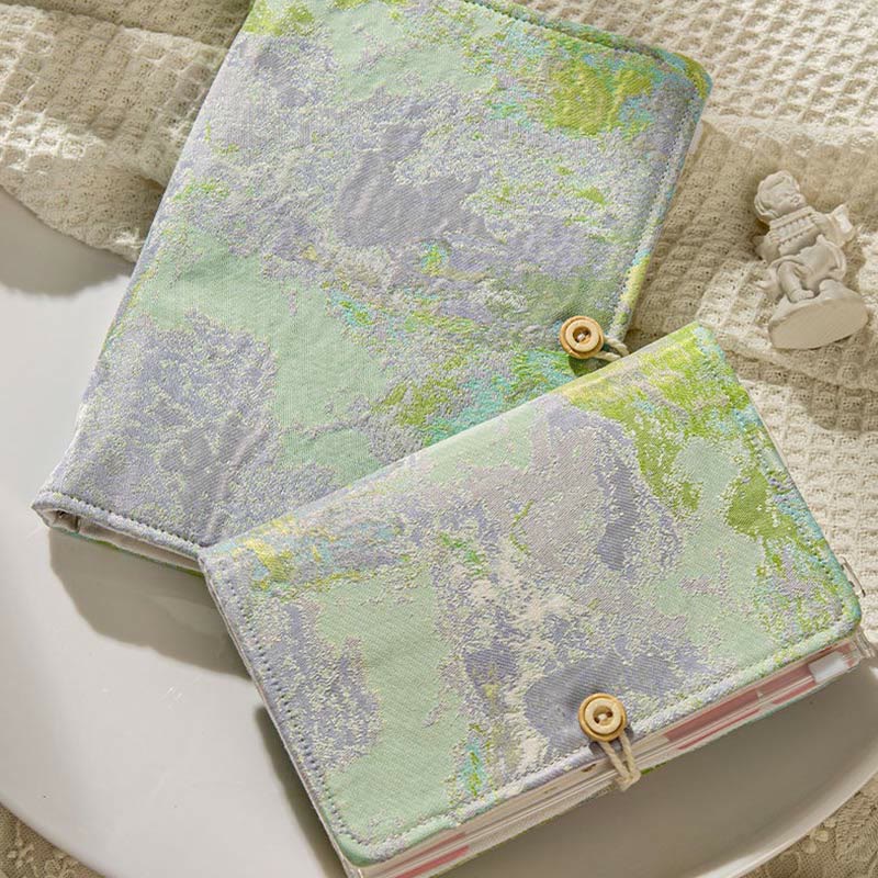 A6/ A5 Retro Green Cloth Cover Notebook For Daily Record