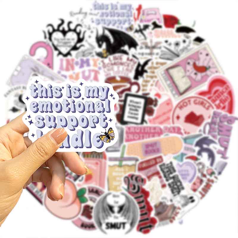 52pcs Graffiti Bookish Smutty Reading Series Sticker For DIY Journal Decor