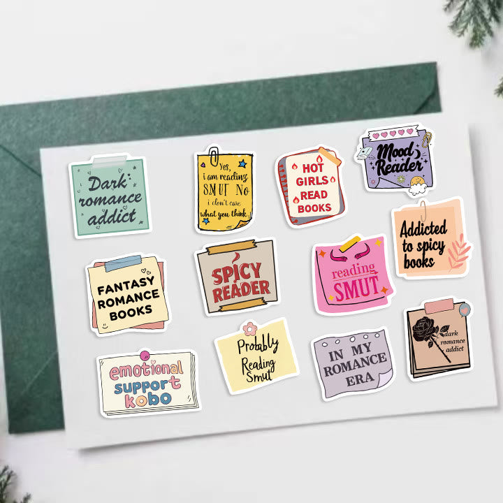 50pcs Word And Phrase Series Bookish Sticker For DIY Journal Decor