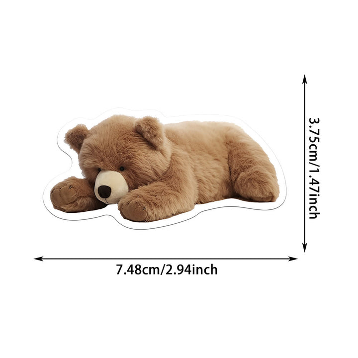 50pcs Cartoon Plush Bear Series Sticker For DIY Journal Decor