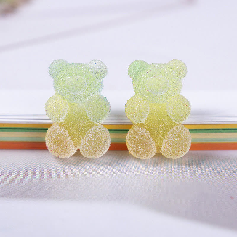 3D Cute Cartoon Bear Series Resin Sticker For DIY Journal Decor